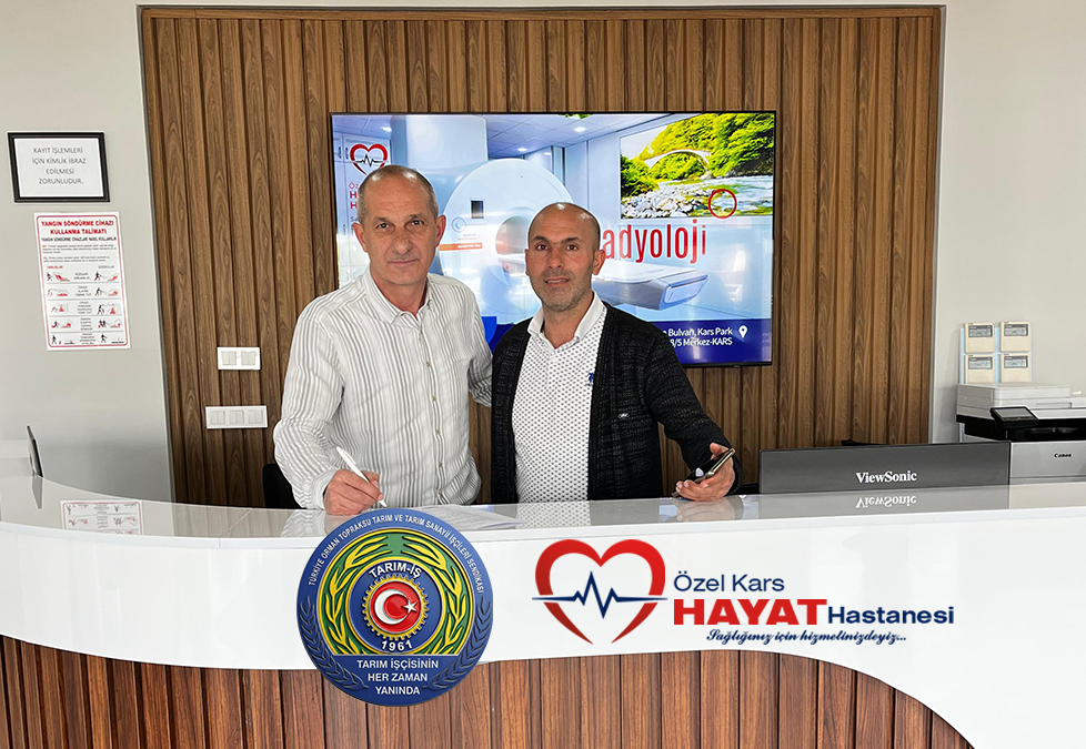 Tarım - İş Sendikası ile hastanemiz arasında özel sağlık hizmetlerinde yararlanmak üzere anlaşma imzalanmıştır.